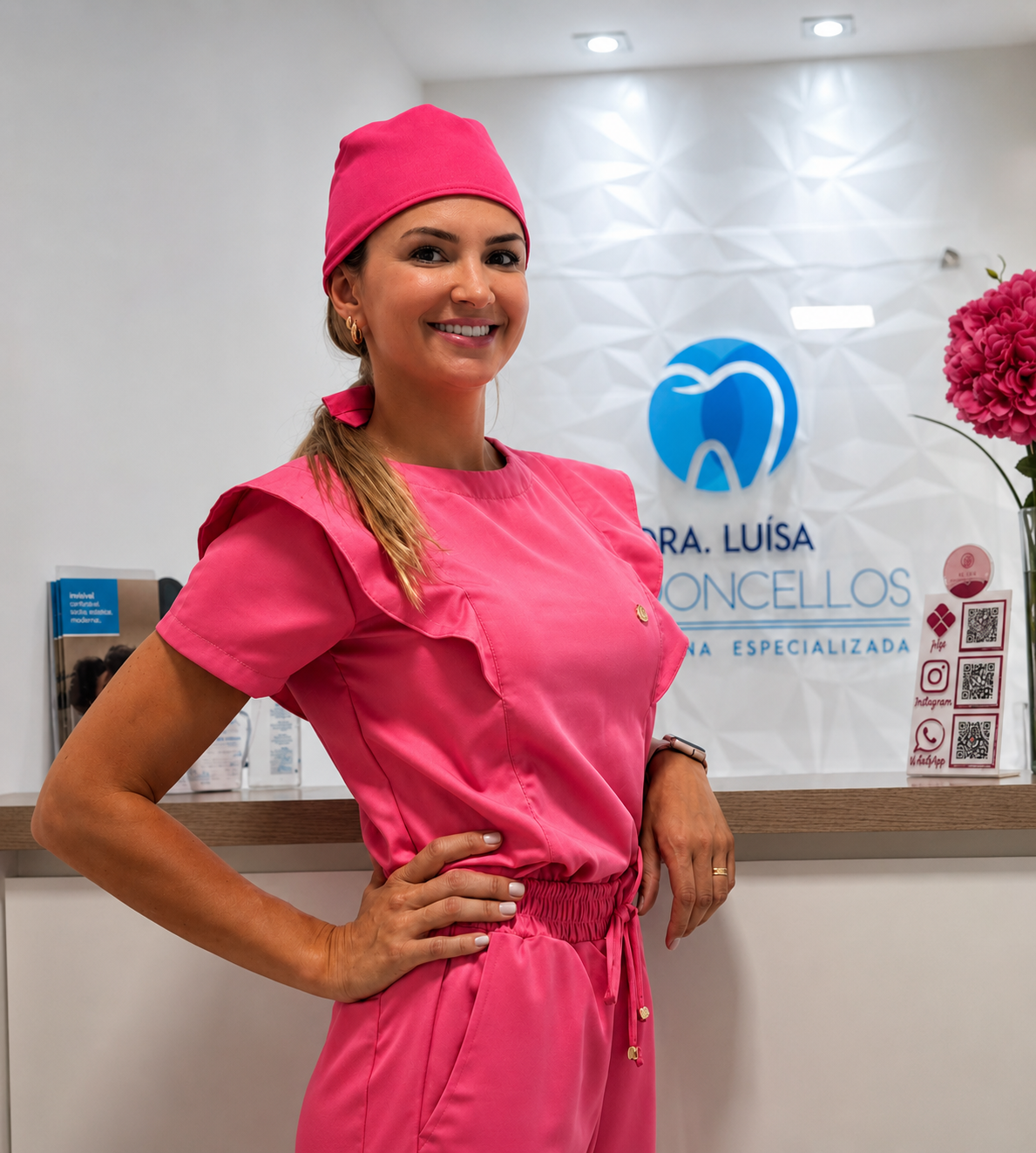 Dra. Luísa Vasconcellos, dentista, retrato editorial em luz natural
